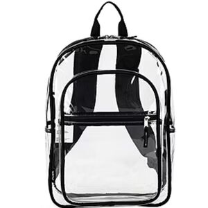 Fuel Clear Unisex Backpack with Dual Front Bag Black